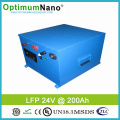 Batterie 24 V 200ah de phosphate de fer de lithium d&#39;énergie solaire